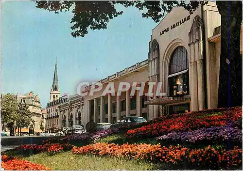 Cartes postales moderne Aix les Bains l'Etablissement Thermal et Parterres Fleuris