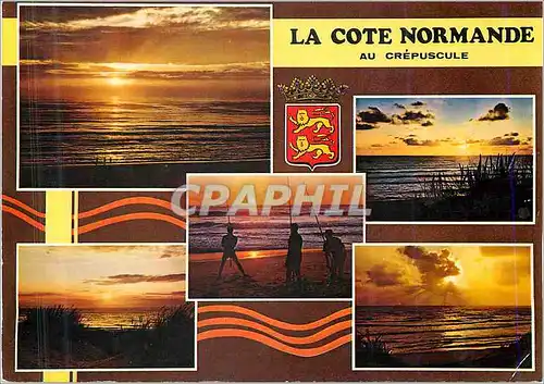 Moderne Karte la Cote Normande au Crepuscule Lion