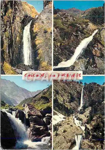 Moderne Karte les Cascades du Lavedan du Rieumajou de la Piez et de Pinara Pyrenees Pittoresques