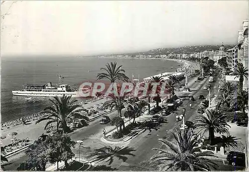 Cartes postales moderne Nice La Promenade des Anglais et la Baie des Anges Bateau