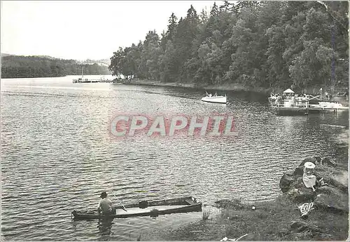 Moderne Karte Lac des Settons L'Arrivee de la Vedette Bateaux