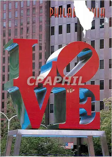 Moderne Karte Philadelphia Love sculpture