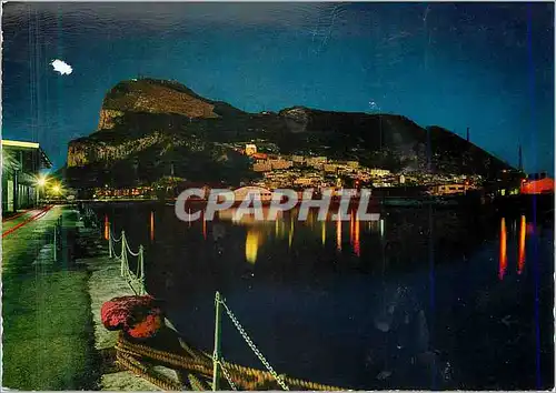 Cartes postales moderne Le Rocher de Gilbraltar a la Nuit
