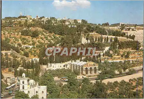 Moderne Karte Jerusalem Jardin de Gethsemani