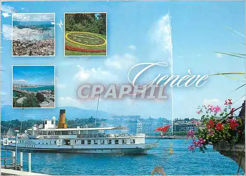 Cartes postales moderne Geneve Bateau