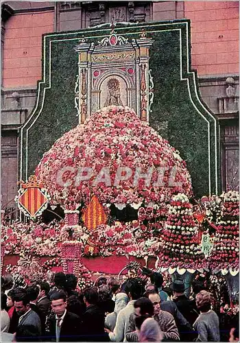 Moderne Karte Valencia Ofrande de Fleurs a la Vierges