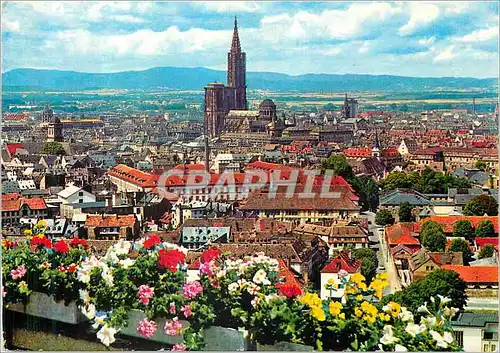 Ansichtskarte AK Strasbourg (Alsace) la Ville que Domine la Cathedrale (XIIIe s)