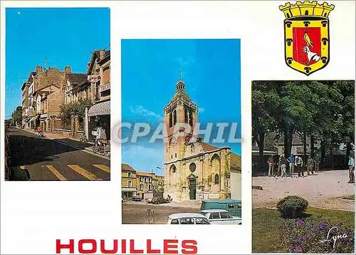 Moderne Karte Houilles (Yvelines) Avenue Charles de Gaulle l'Eglise