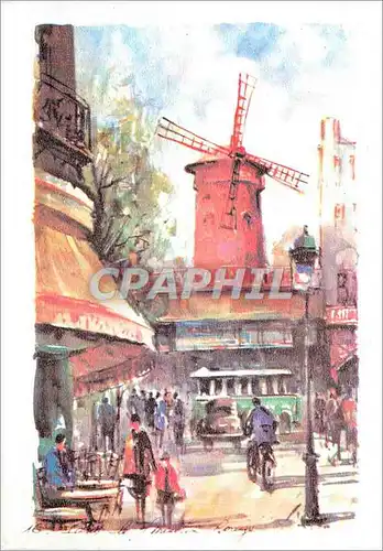 Cartes postales moderne Collection Aqua Pictura Paris Moulin Rouge Montmartre