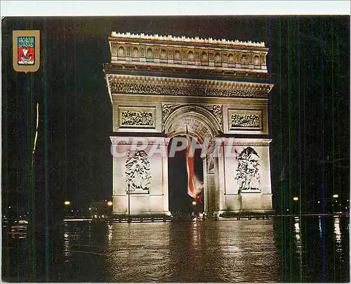 Moderne Karte Paris Arc de Triomphe