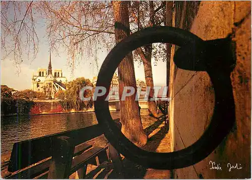 Cartes postales moderne Lumieres et Scenes de Paris la Seine et la Cathedrale Notre Dame