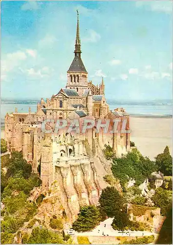 Cartes postales moderne le Mont Saint Michel (Manche) Vue Aerienne de l'Abbaye