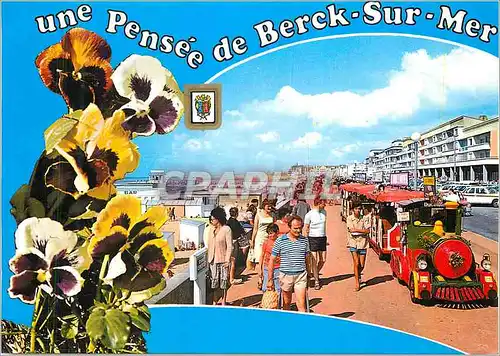 Cartes postales moderne Une Pensee de Berck sur Mer Cote d'Opale (France) L'Esplanade Train
