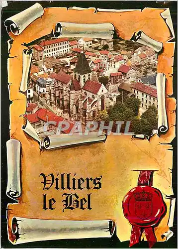 Cartes postales moderne Villiers le Bel (Val d'Oise) Vue Generale Aerienne L'Eglise