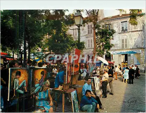 Cartes postales moderne Paris et ses Merveilles La Butte Montmartre Peintres Place du Tertre