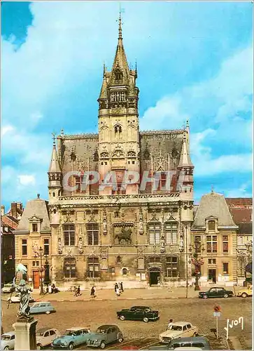 Moderne Karte Compiegne (Oise) Couleurs et Lumiere de France L'Hotel de Ville et la Statue de Jeanne d'Arc