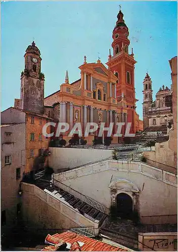 Cartes postales moderne Menton L'Eglise La Cote d'Azur Inoubliable