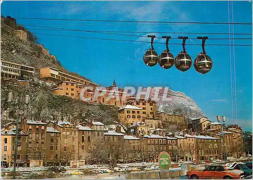Cartes postales moderne Neige a Grenoble Teleferique de la Bastille