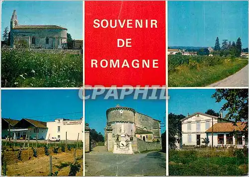 Cartes postales moderne Souvenir de Romagne (Gironde) Divers Aspects L'Eglise Vue Generale