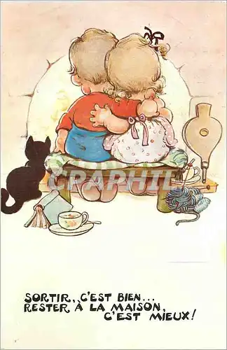 Cartes postales moderne Sortir c'est bien Rester a la Maison c'est Mieux