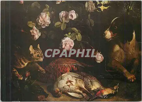 Moderne Karte Francois Desportes (1661 1743) Ecole Francaise Nature Morte Chien et Chat