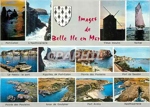 Moderne Karte Images de Belle Ile en Mer