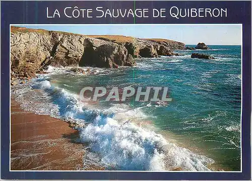 Moderne Karte La Cote Sauvage de Quiberon Couleurs de Bretagne