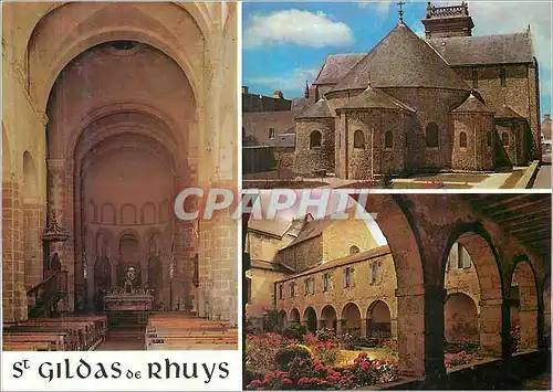 Cartes postales moderne St Gildas de Rhuys En Bretagne L'Eglise Abbatiale Le Coeur Le Chevet Le Cloitre