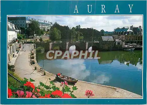 Moderne Karte Auray (Morbihan) La Bretagne en Couleurs Le Pont de St Goustan