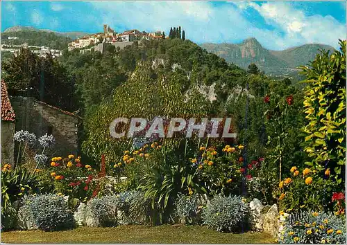 Moderne Karte Saint Paul de Vence La Cote d'Azur Vue Generale