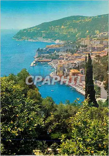 Moderne Karte Villefranche sur Mer Cote d'Azur Vue Generale