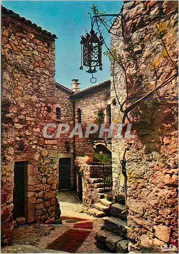 Moderne Karte Eze Village French Riviera La Cote d'Azur Le Palais du Prince de Suede