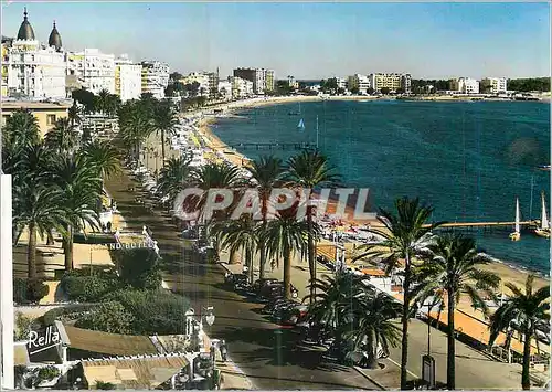 Moderne Karte Cannes La Cote d'Azur Le Boulevard de la Croisette