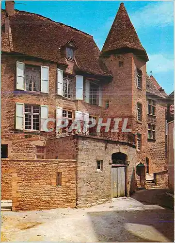 Moderne Karte Sarlat (Dordogne) Dans la Cite Medievale Rue des Consuls