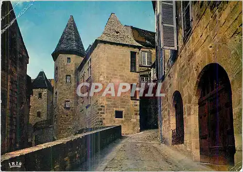 Moderne Karte Sarlat (Dordogne) Rue Magnana Hotel Chassaing tour du XVe Siecle