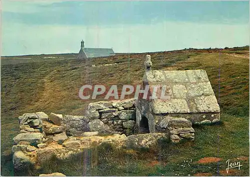 Moderne Karte La Pointe du Van (Sud Finistere) La Bretagne La Fontaine et la Chapelle Saint They