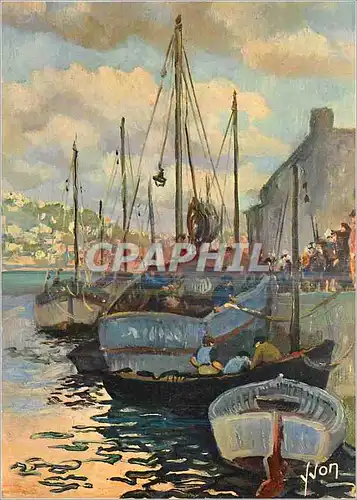 Moderne Karte Audierne (Finistere) Rentree de Peche Bateaux