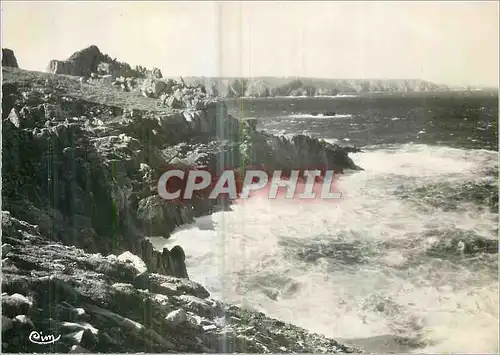 Moderne Karte Cleden Cap Sizun (Finistere) Pointe de Brezellec Cote Ouest