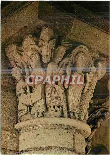 Moderne Karte Basilique de St Benoit Sur Loire (Loiret) Chapiteau de la Tour Porche Saint Martin