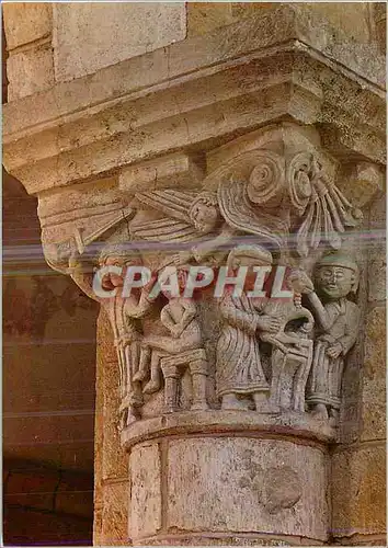 Moderne Karte Basilique de St Benoit Sur Loire (Loiret) Chapiteau Le Sacrifice d'Abraham