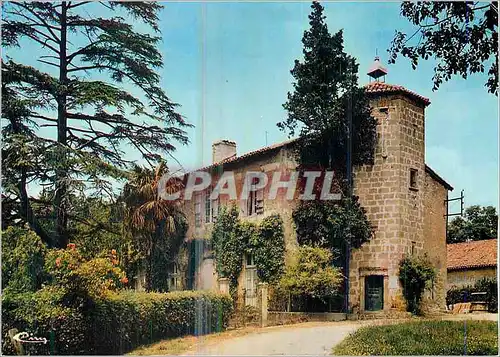 Moderne Karte Lupiac (Gers) Chateau de la Plagne (XVIe S) Berceau de la Famille de Charles de Batz