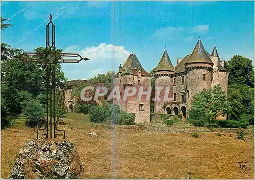 Moderne Karte Cazals (Lot) Le Chateau de Montcera