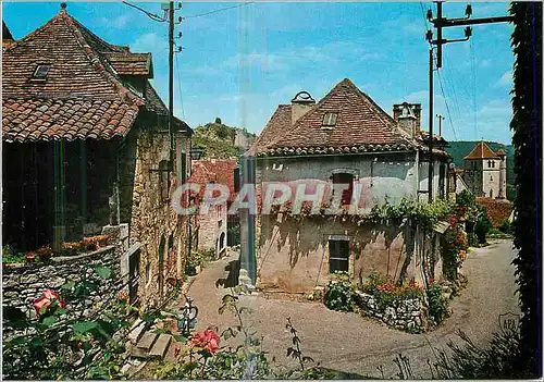 Moderne Karte Saint Cirq Lapopie (Lot) En Parcourant Le Lot Pittoresque Ier Village de France
