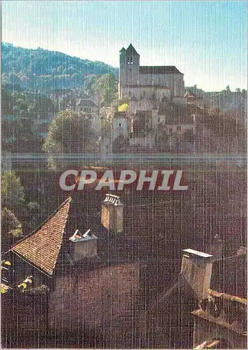 Moderne Karte Saint Cirq Lapopie (Lot) En Parcourant Le Lot Pittoresque Ier Village de France