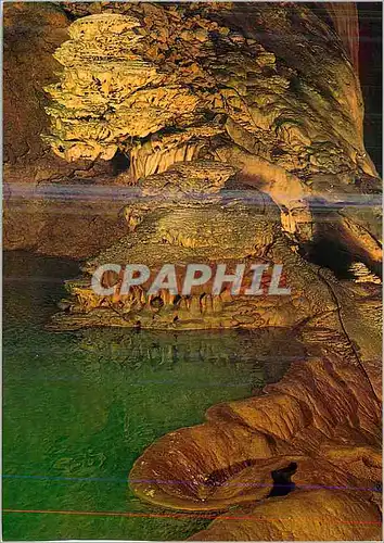 Cartes postales moderne Gouffre de Padirac (Lot) Lac Superieur Stalagmites