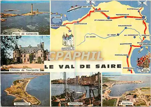 Cartes postales moderne La Val de Saire Phare de Gatteville Ch�teau de Tourlaville Saint Vaast Cherbourg Barfleur