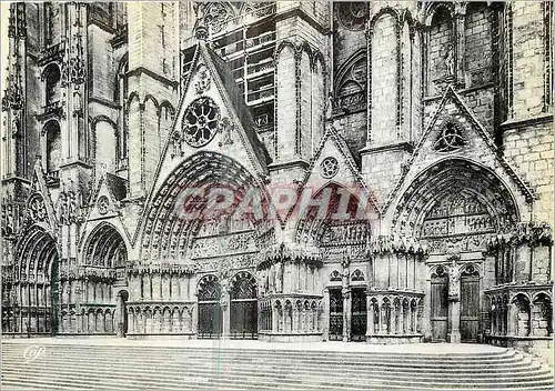 Cartes postales moderne Bourges La Cathedrale Le Portail Occidental