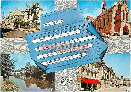 Cartes postales moderne Brive (Correze) de Gauche a Droite Le Musee Ernest Rupin au fond le clocher Les bords de la Corr
