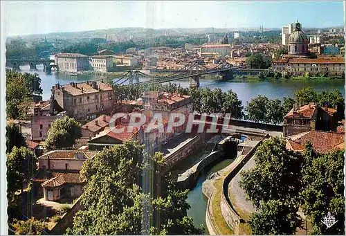 Moderne Karte Toulouse La Ville Rose Cite des Violettes Vue Panoramique sur la Garonne