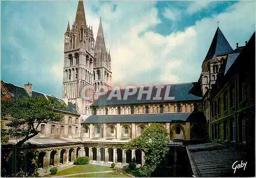 Cartes postales moderne Caen (Calvados) Abbaye aux Hommes Le Cloitre (XVIIe S) et l'Eglise Abbatiale